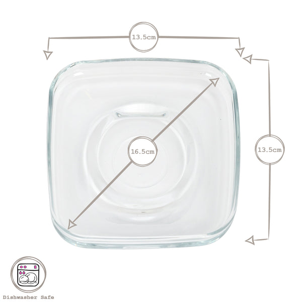 Nicola Spring 16.5cm Cozy Glass Cappuccino Saucers - Pack Of Six