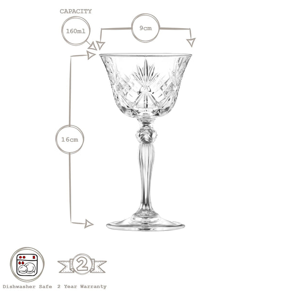 Nicola Spring 160ml Melodia Champagne Saucers - Pack Of Six
