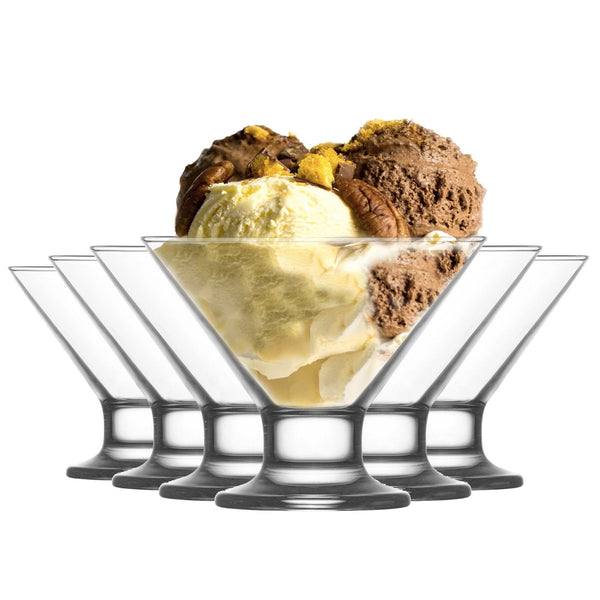 nicola spring 165ml Clear Crema Glass Ice Cream Bowls - Pack of Six