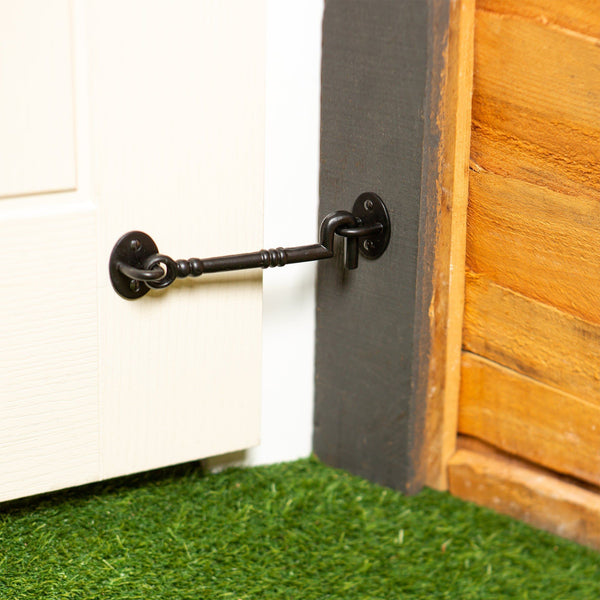 Nicola Spring 165mm Black Ornate Cabin Hook And Eye