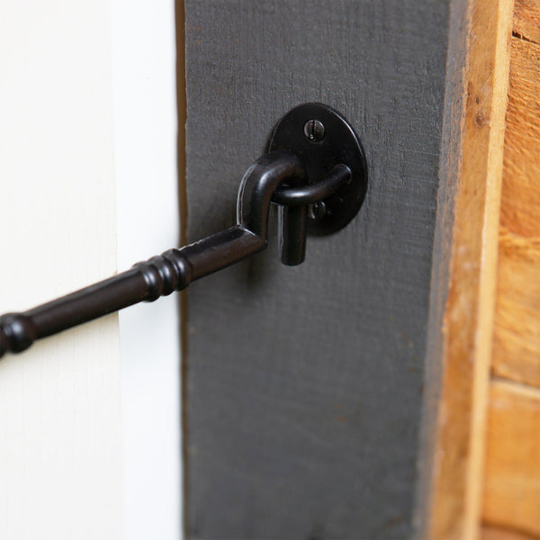 Nicola Spring 165mm Black Ornate Cabin Hook And Eye