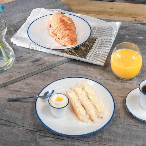 Nicola Spring 16cm Farmhouse White Porcelain Side Plates - Pack Of Six