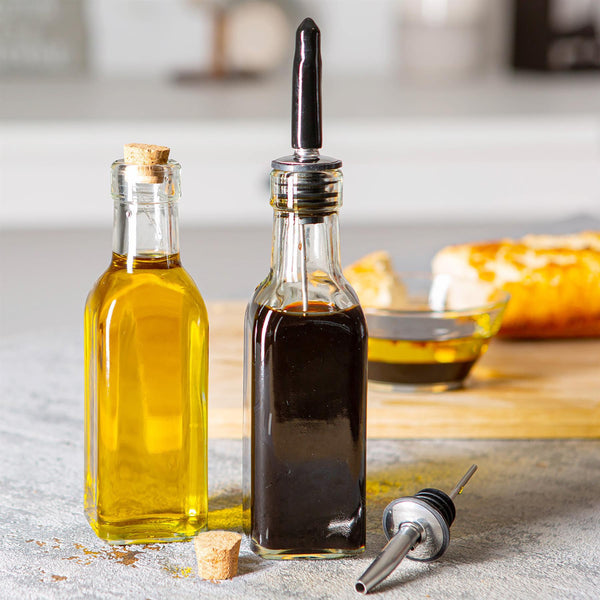 Nicola Spring 170ml Glass Olive Oil Pourer Bottle With Cork Lid