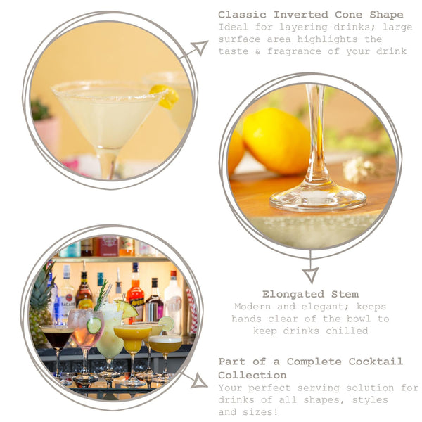 Nicola Spring 175ml Misket Martini Glasses - Pack Of Six