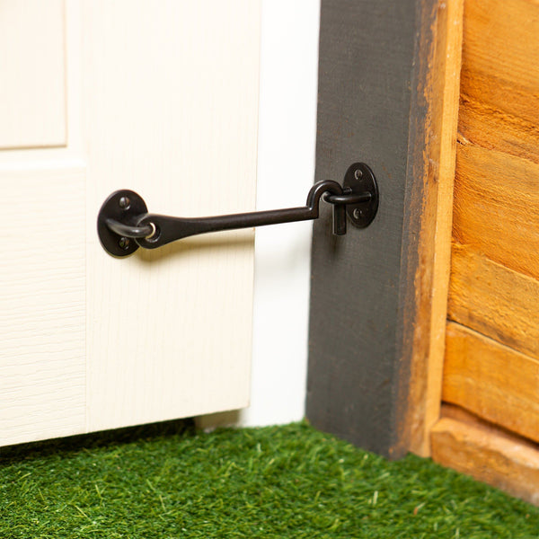 Nicola Spring 175mm Black Rustic Cabin Hook And Eye