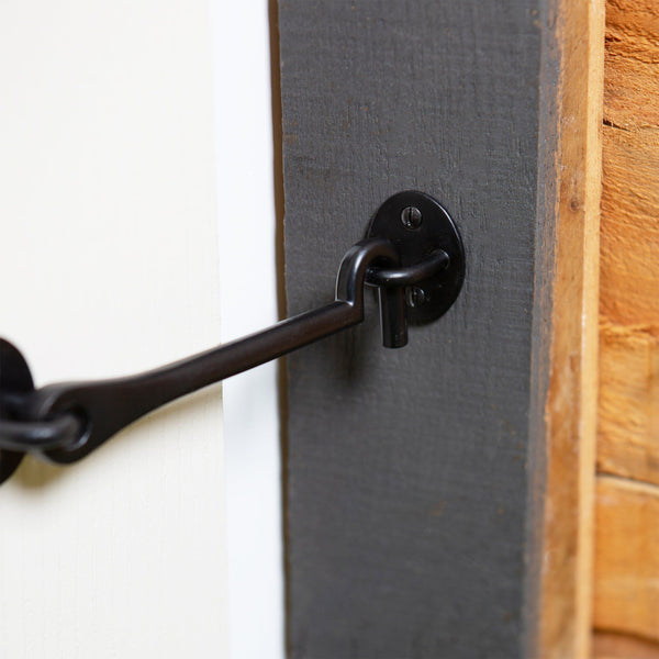 Nicola Spring 175mm Black Rustic Cabin Hook And Eye