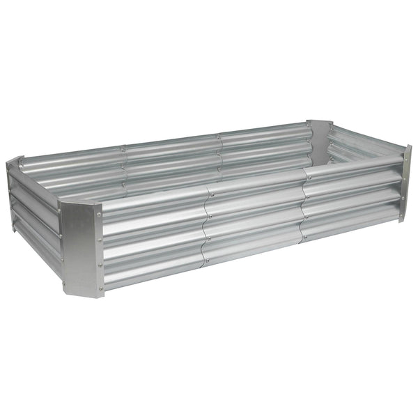 nicola spring 180cm x 90cm Rectangle Galvanised Steel Raised Garden Bed