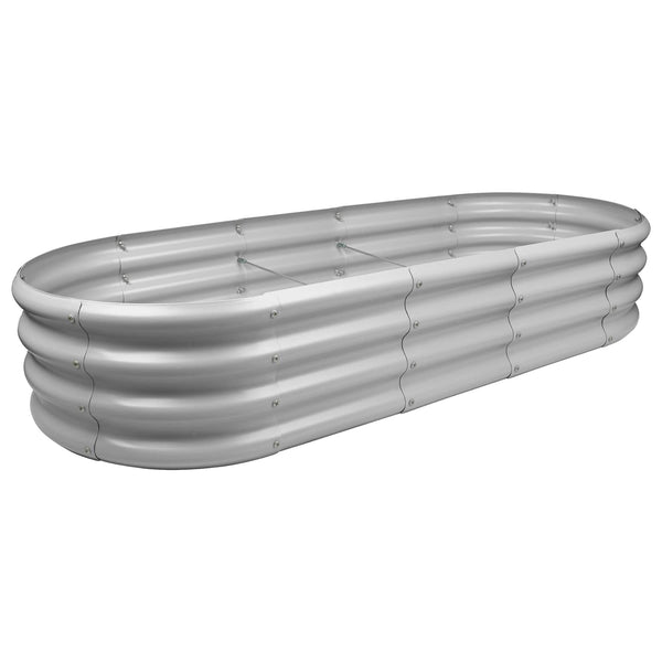Nicola Spring 180cm X 90cm Rounded Galvanised Steel Raised Garden Bed