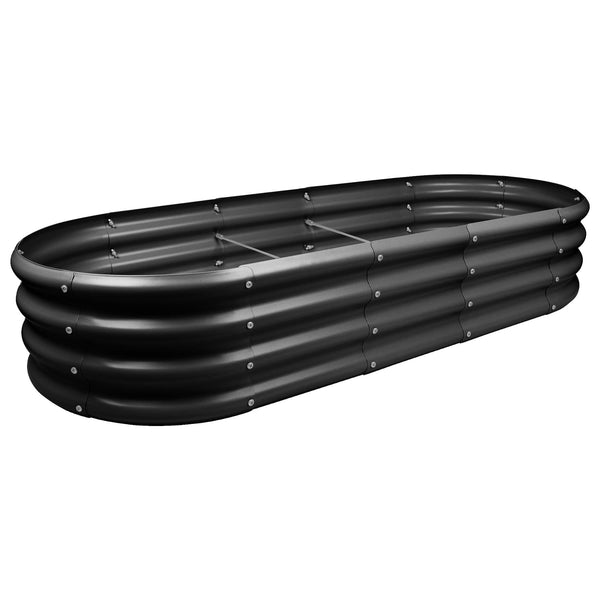Nicola Spring 180cm X 90cm Rounded Galvanised Steel Raised Garden Bed