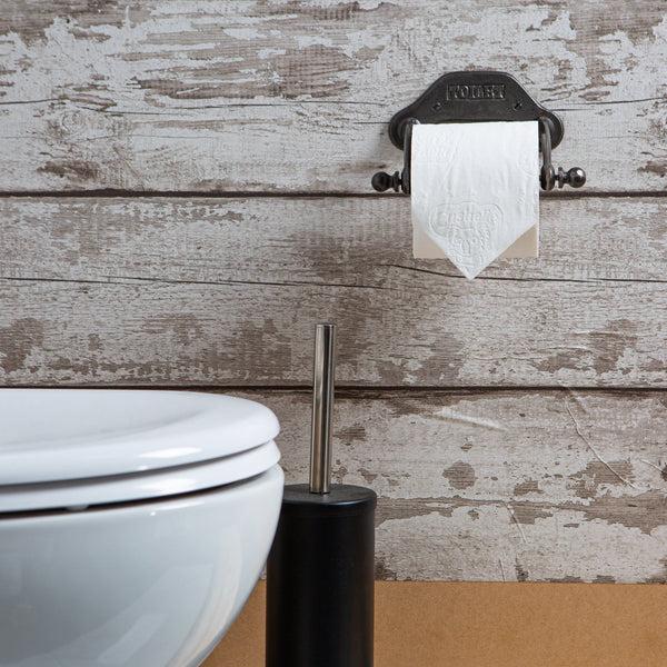 Nicola Spring 180mm Grey Industrial Toilet Roll Holder