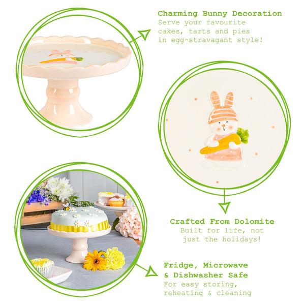 Nicola Spring 18cm Easter Bunny Dolomite Cake Stand