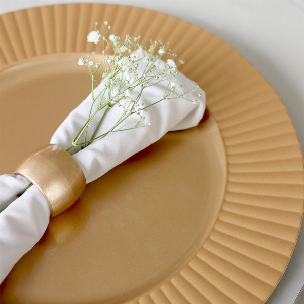 Nicola Spring 18pc Round Fluted Charger Plates Set - 33cm