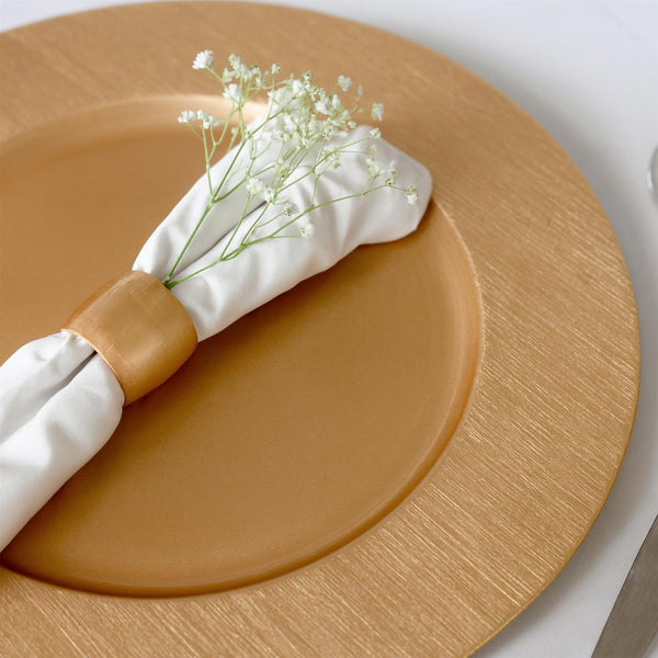 Nicola Spring 18pc Round Ribbed Charger Plates Set - 33cm