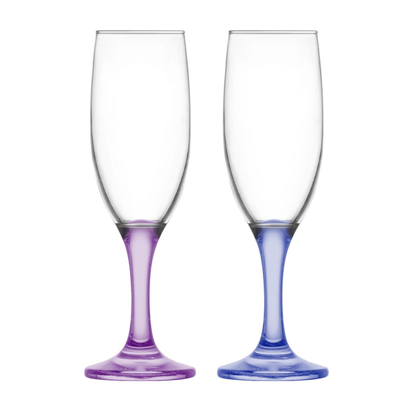 Nicola Spring 190ml Multicoloured Misket Champagne Flutes - Pack Of Six
