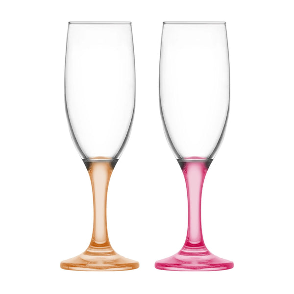 Nicola Spring 190ml Multicoloured Misket Champagne Flutes - Pack Of Six