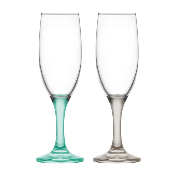 Nicola Spring 190ml Multicoloured Misket Champagne Flutes - Pack Of Six