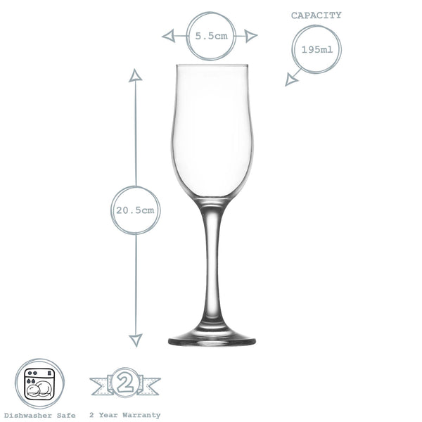 Nicola Spring 195ml Nevakar Champagne Tulips - Pack Of Six