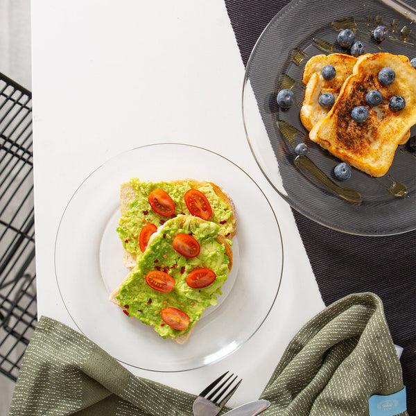 Nicola Spring 19cm Clear Lys Glass Dessert Plates - Pack Of Six