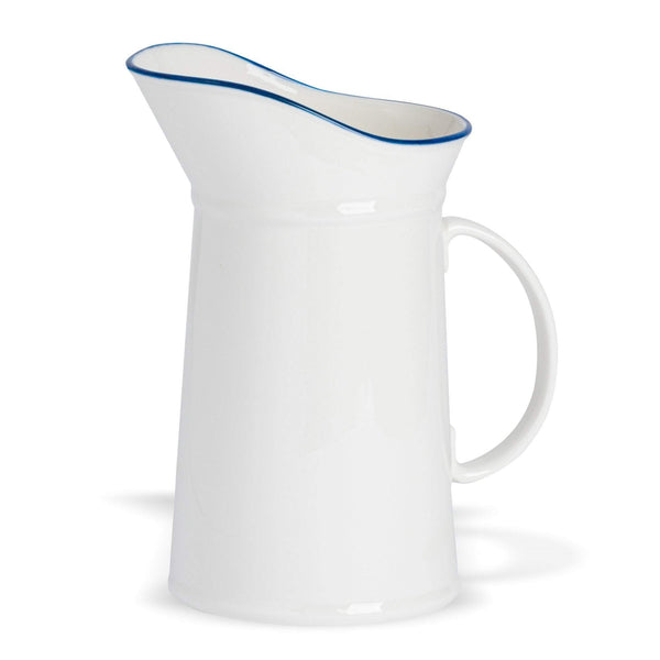 nicola spring 1L Farmhouse White Porcelain Water Milk or Gravy Jug