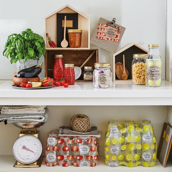 Nicola Spring 1L Quattro Stagioni Glass Bottle With Screw Top Lid