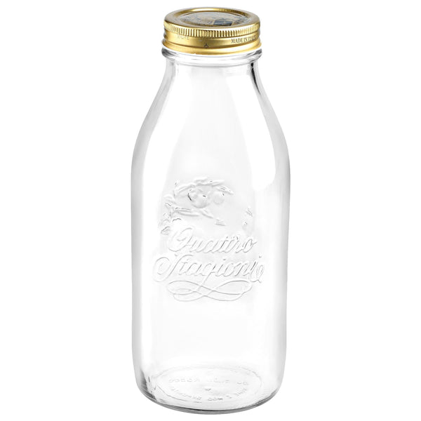 nicola spring 1L Quattro Stagioni Glass Bottle with Screw Top Lid