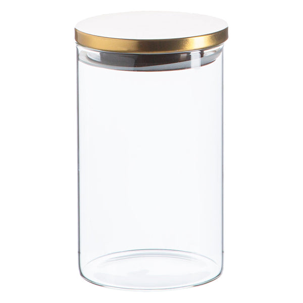nicola spring 1L Scandi Storage Jar with Metallic Lid