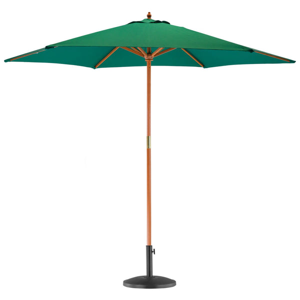 nicola spring 2.7m x 2.5m Wooden Garden Parasol with Black Concrete Base