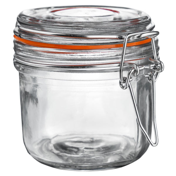 nicola spring 200ml Air Tight Overnight oats Classic Glass Storage Jar + Four Free Coloured Seals