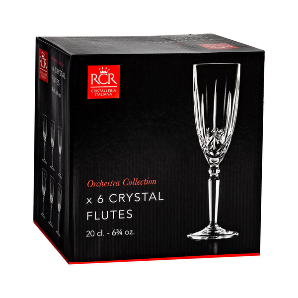Nicola Spring 200ml Orchestra Champagne Flutes - Pack Of Six