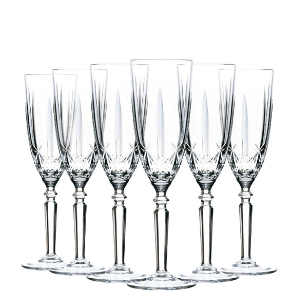 nicola spring 200ml Orchestra Champagne Flutes - Pack of Six