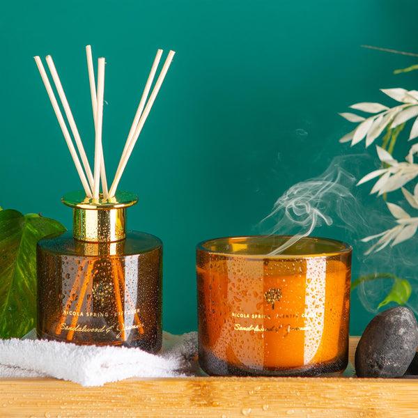 Nicola Spring 200ml Sandalwood & Jasmine Glass Reed Diffuser