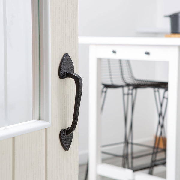 Nicola Spring 205mm Black Rustic Arrowhead Door Handle