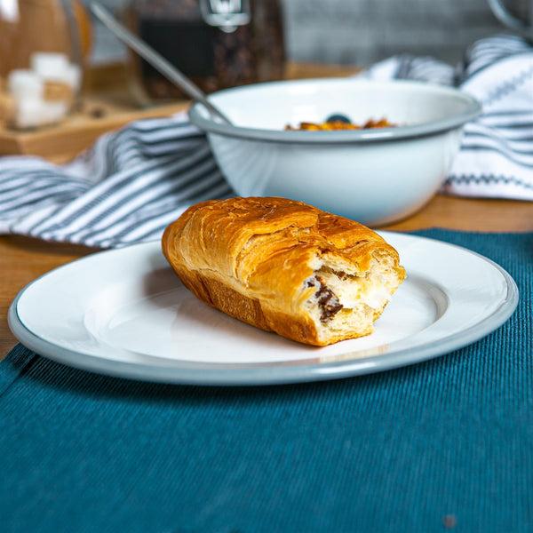 Nicola Spring 20cm Black/Grey White Enamel Side Plates - Pack Of Four