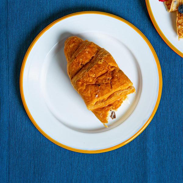 Nicola Spring 20cm White Enamel Side Plates - Pack Of Six