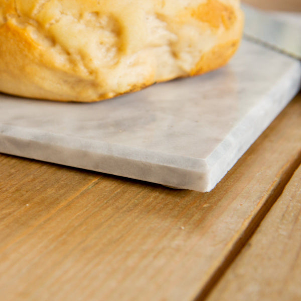 Nicola Spring 20cm X 30cm White Rectangle Marble Chopping Board