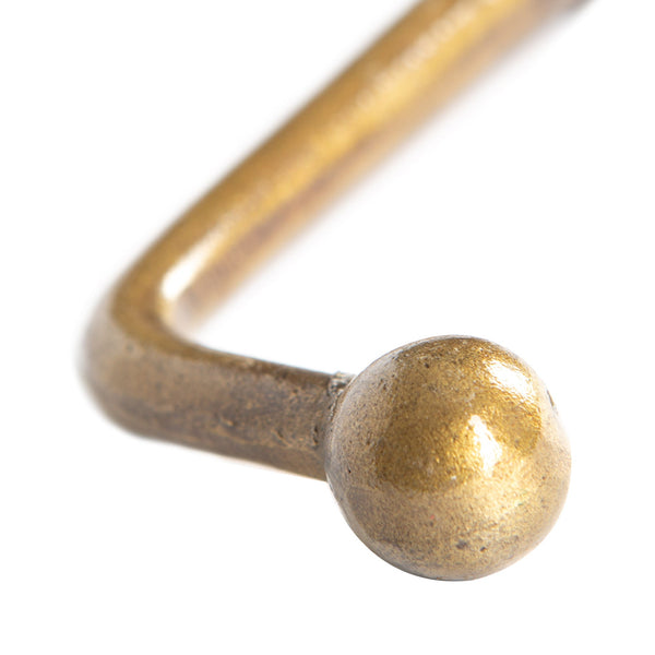Nicola Spring 20mm X 60mm Brass Flat Top Screw Hook