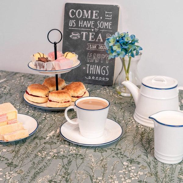 Nicola Spring 21cm 2 Tier Farmhouse White Cake Stand