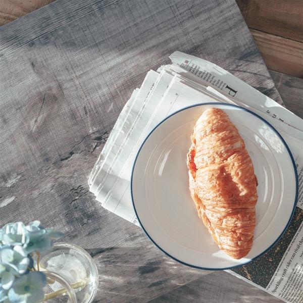 Nicola Spring 21cm Farmhouse White Porcelain Dessert Plates - Pack Of Six