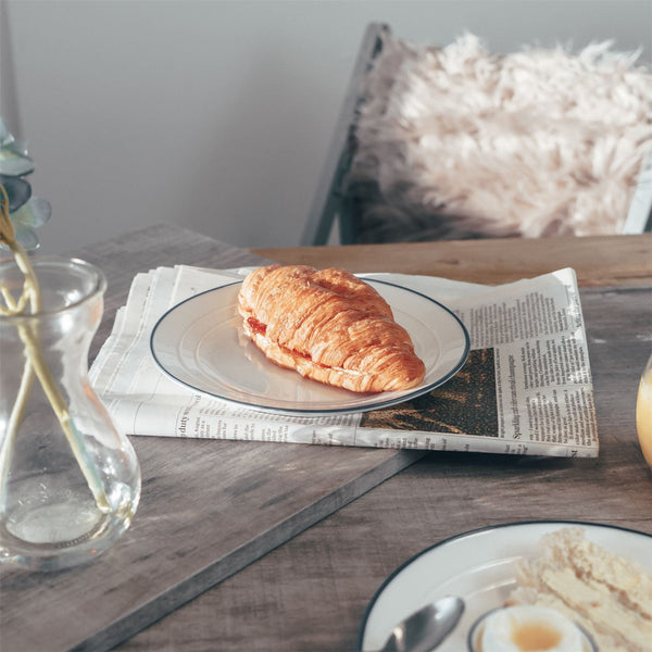 Nicola Spring 21cm Farmhouse White Porcelain Dessert Plates - Pack Of Six