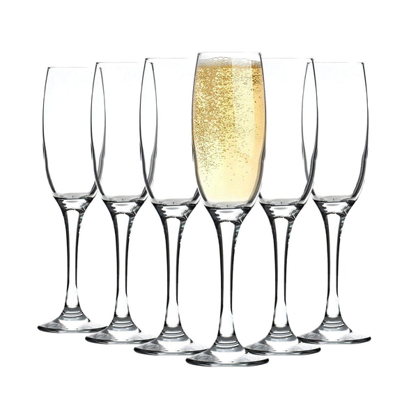 nicola spring 220ml Classic Champagne Flutes - Pack of Six