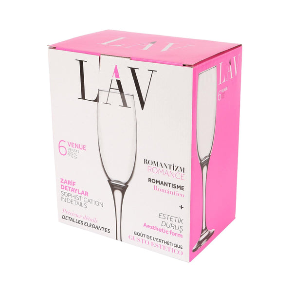 Nicola Spring 220ml Venue Champagne Flutes - Pack Of Six