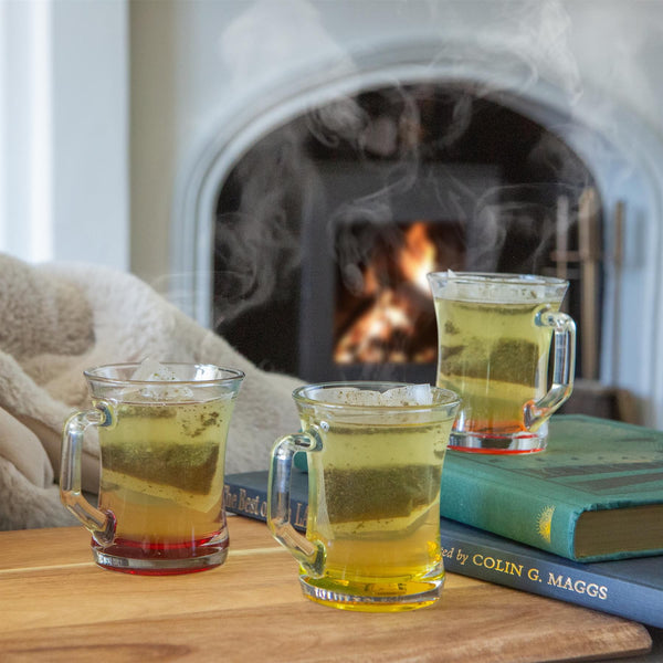 Nicola Spring 225ml Zen+ Coloured Base Glass Coffee Mugs - Pack Of Six