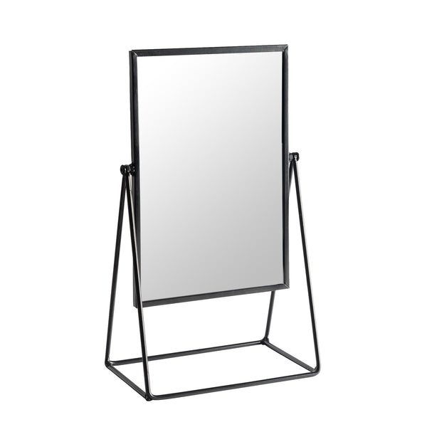 nicola spring 22cm x 39cm Black Square Dressing Table Mirror