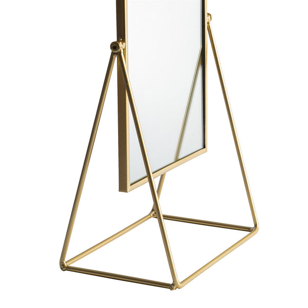 Nicola Spring 22cm X 39cm Gold Square Dressing Table Mirror