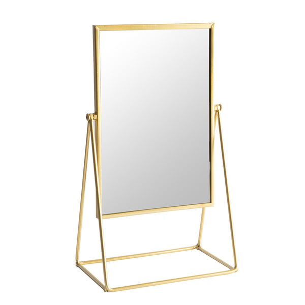nicola spring 22cm x 39cm Gold Square Dressing Table Mirror