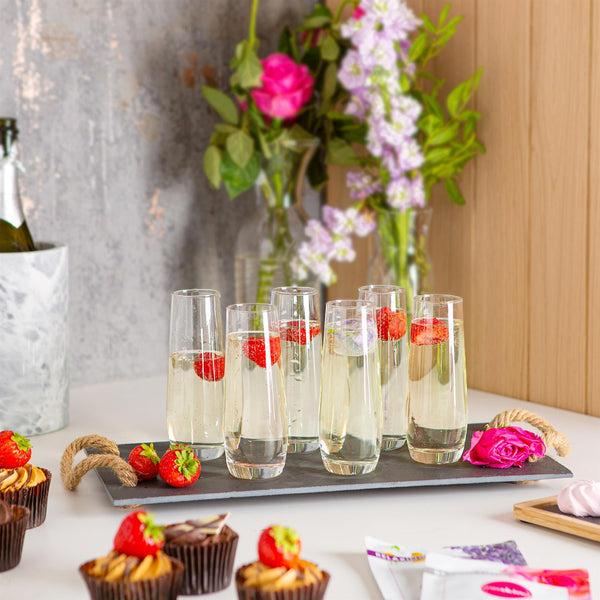 Nicola Spring 230ml Corto Stemless Champagne Flutes - Pack Of Six