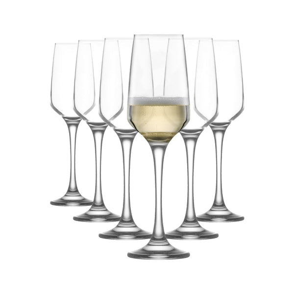 nicola spring 230ml Lal Champagne Flutes - Pack of Six