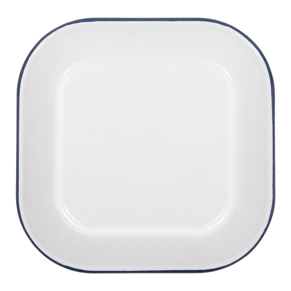 Nicola Spring 24.5cm X 24.5cm White Square Enamel Baking Tray