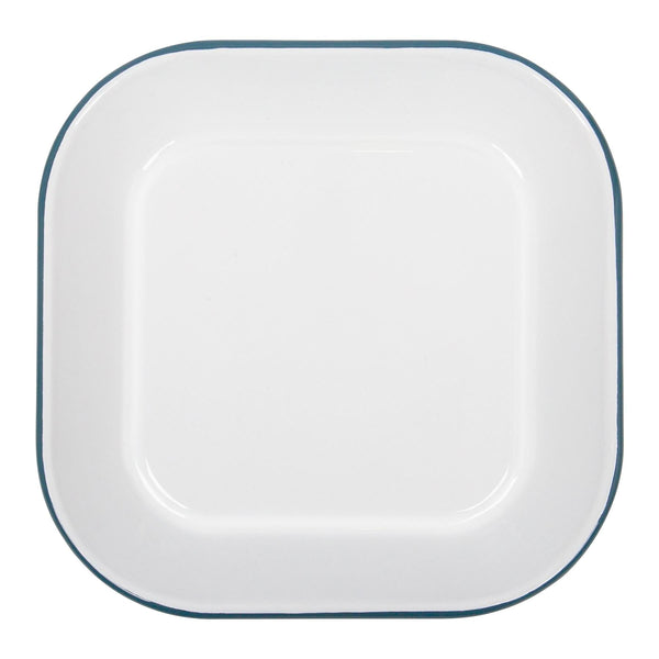 nicola spring 24.5cm x 24.5cm White Square Enamel Baking Tray