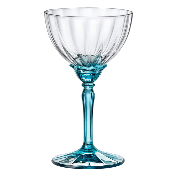 Nicola Spring 240ml Blue Florian Champagne Saucers - Pack Of Six